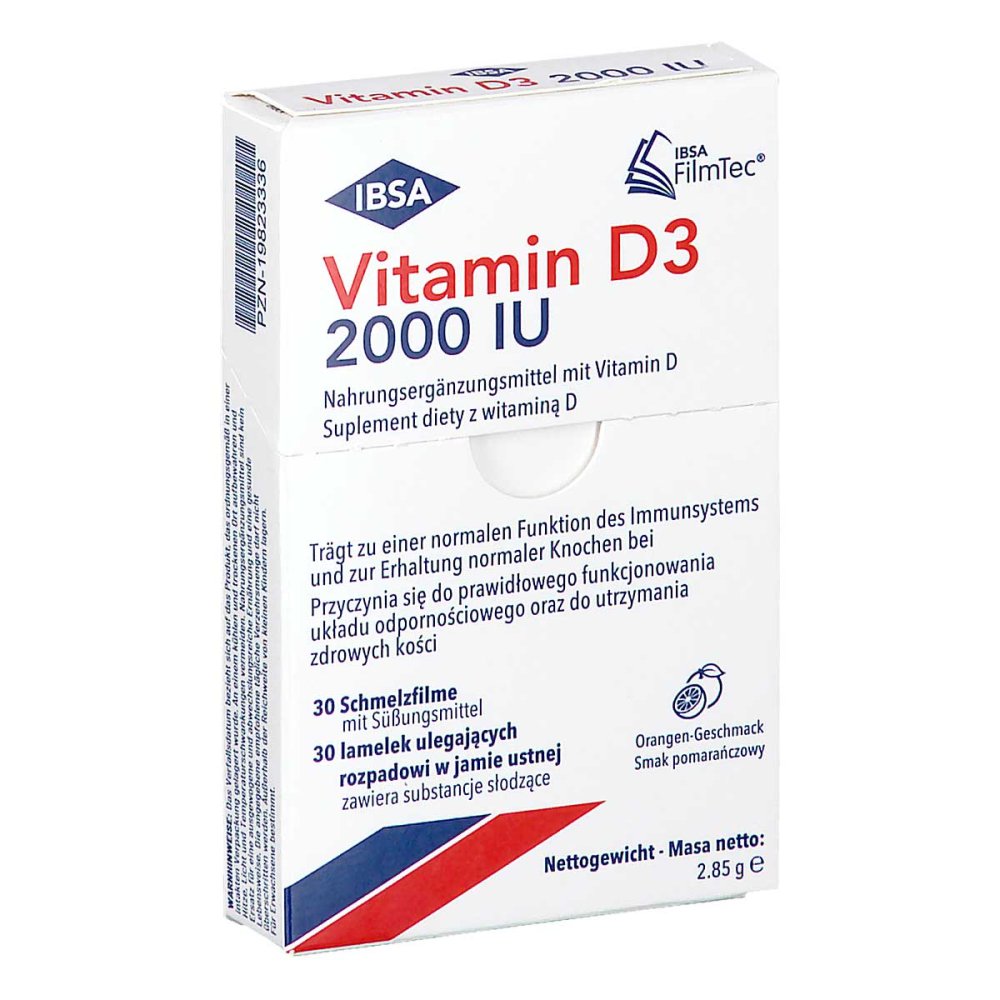 Vitamin D3 2000 I.E. Schmelzfilm (30 stk)