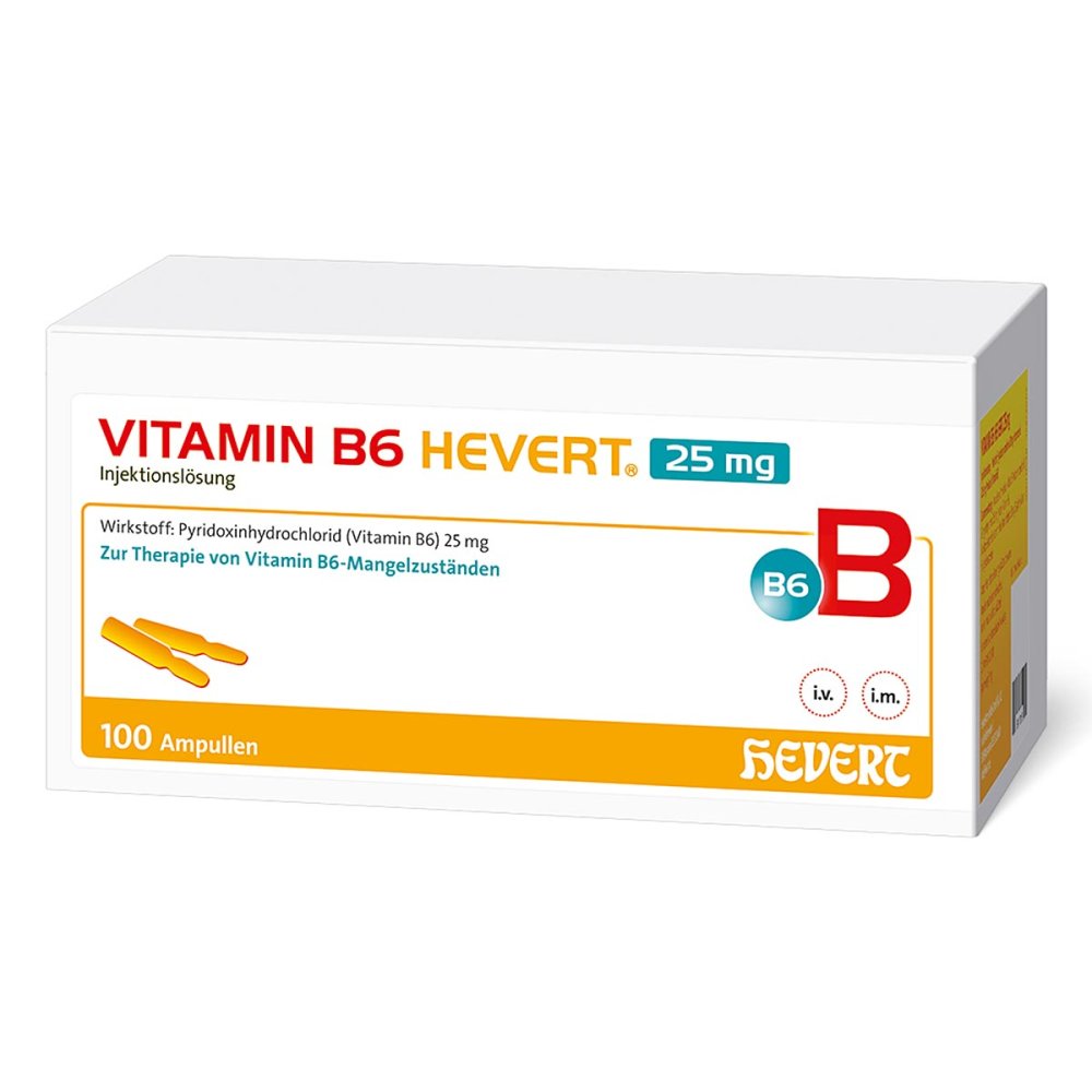 Vitamin B6 Hevert 25 Mg Injektionslösung Amp. (100X2 ml)