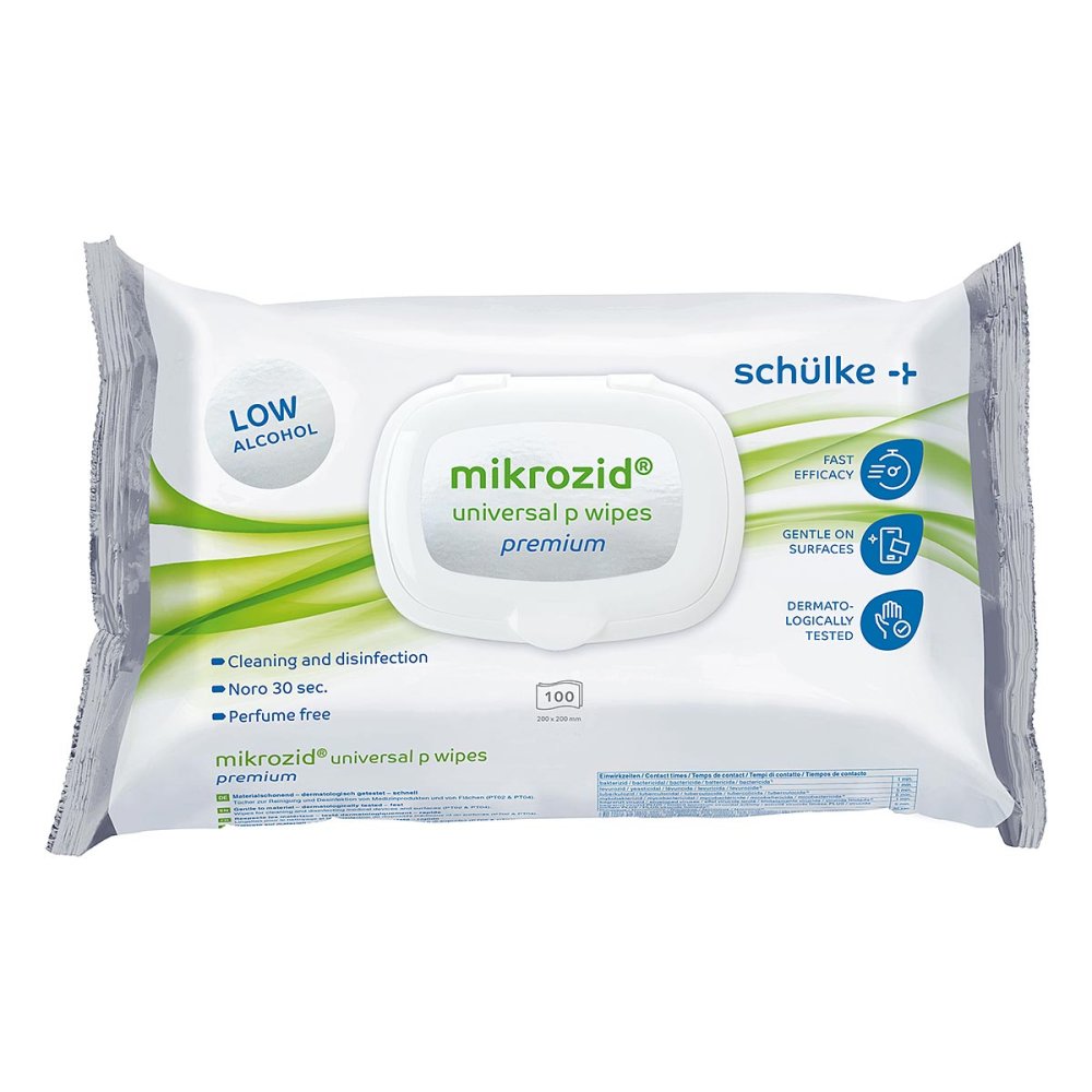 Das Produktfoto zeigt Mikrozid Universal P Wipes Premium Flächendesinf. (100 stk) PZN 19990034