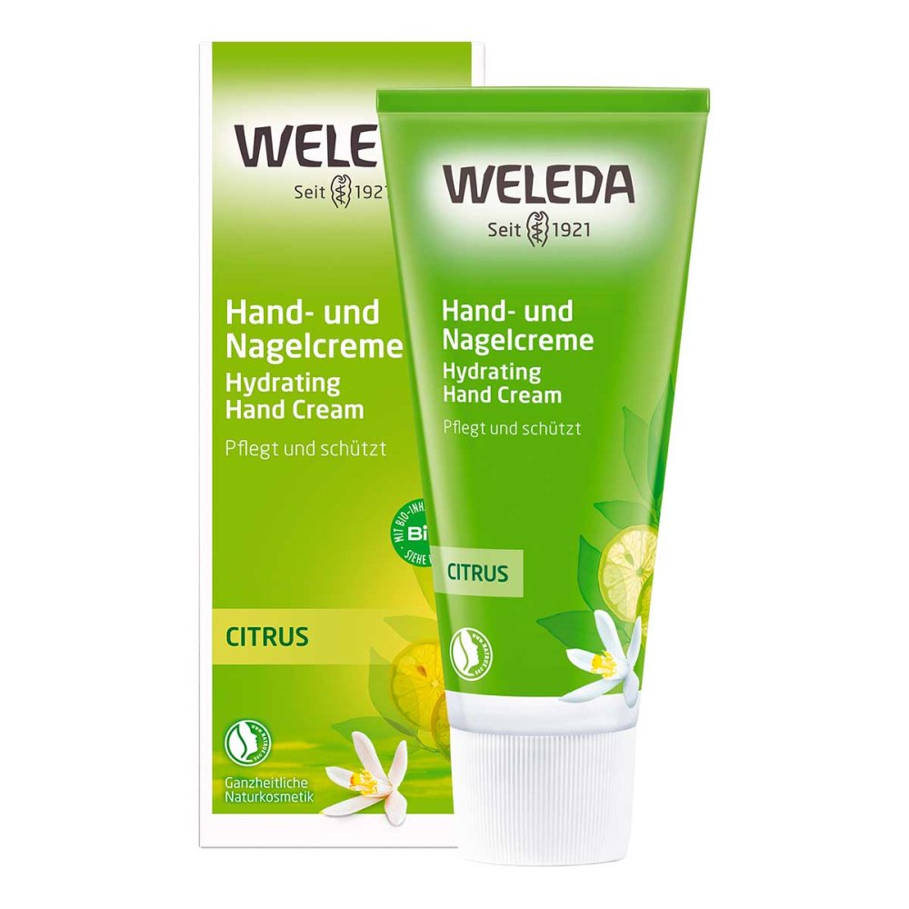 Das Produktfoto zeigt Weleda Citrus Hand- Und Nagelcreme PZN 05890984
