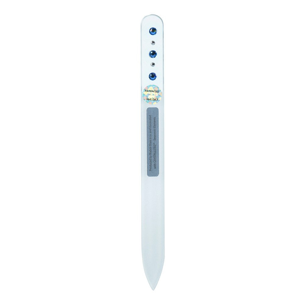 Das Produktfoto zeigt Aponorm Glasfeile Mit 3 Steinchen Blau PZN 06704920