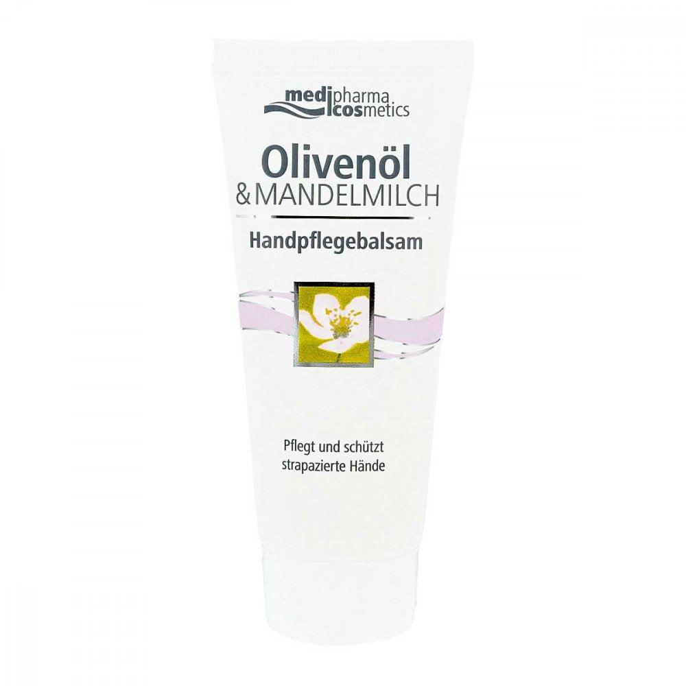 Das Produktfoto zeigt Oliven-Mandelmilch Handpflegebalsam PZN 06708875