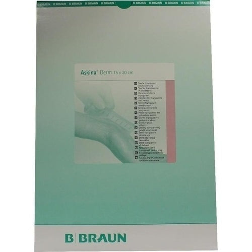 Das Produktfoto zeigt Askina Derm Transparentverb.15x20 Cm Steril (10 stk) PZN 07430123