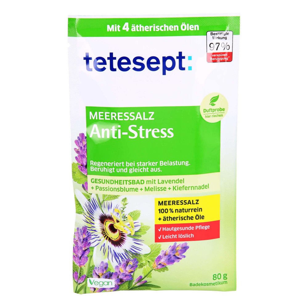 Das Produktfoto zeigt Tetesept Meeressalz Anti-Stress PZN 07769850