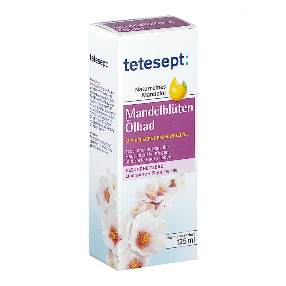 Das Produktfoto zeigt Tetesept Mandelblüten Ölbad PZN 09692034
