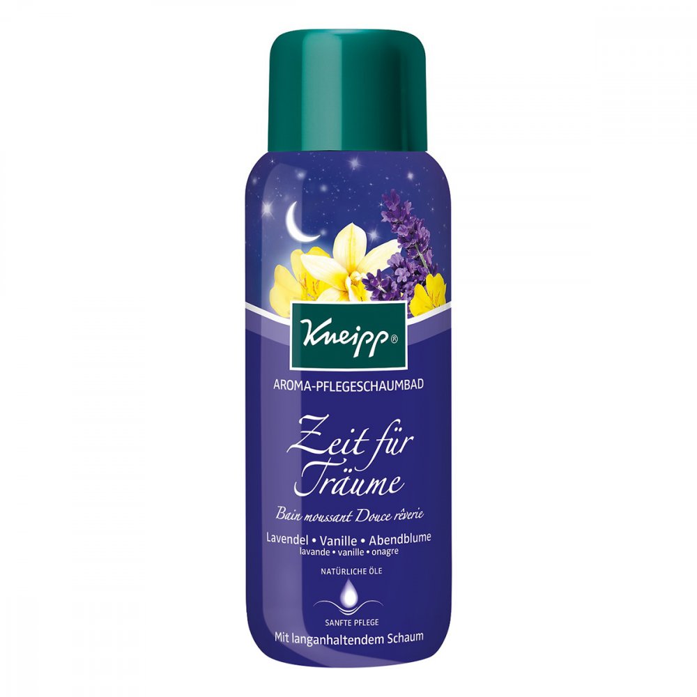 Das Produktfoto zeigt Kneipp Aroma-Pflegeschaumbad Zeit Für Träume PZN 09779723
