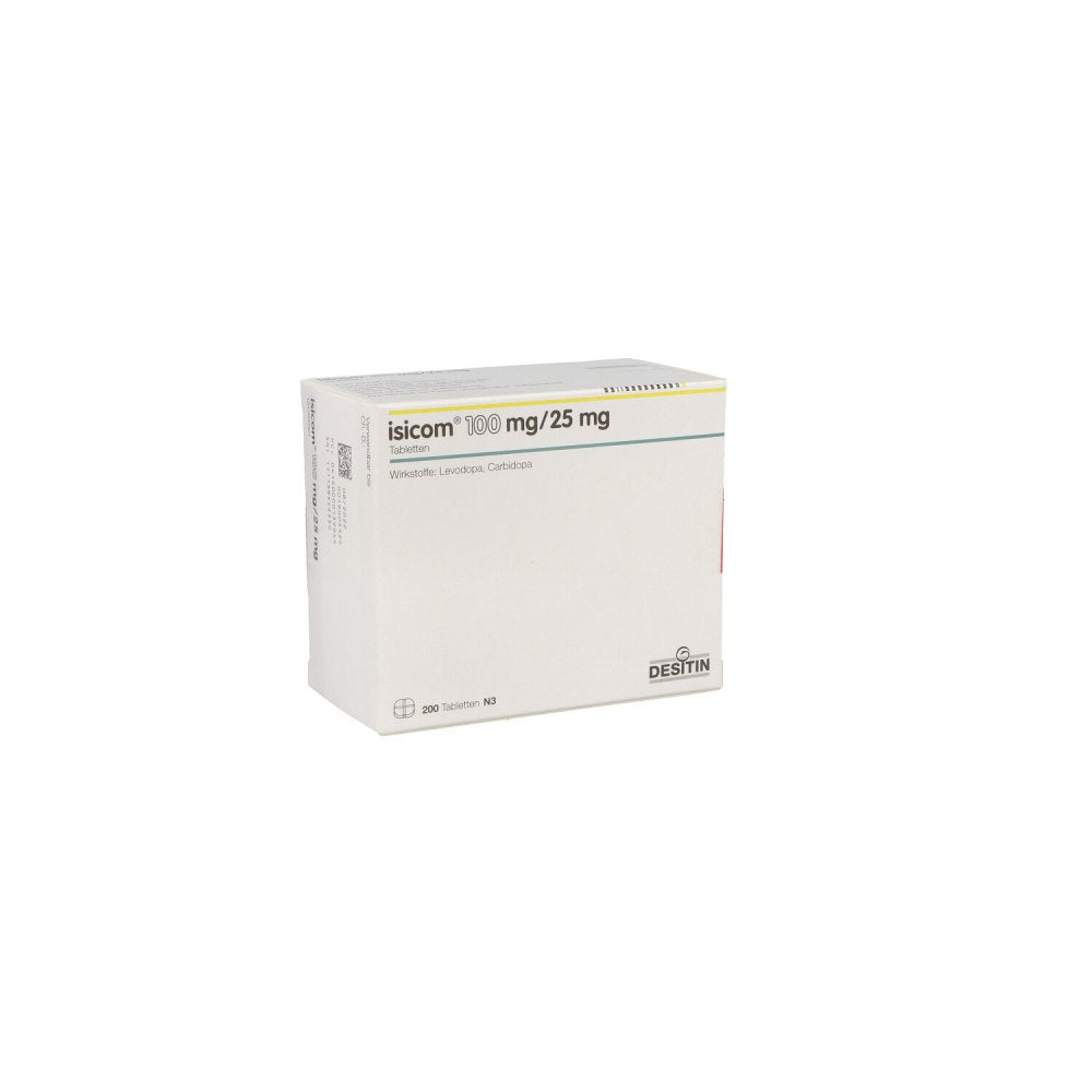 Das Produktfoto zeigt Isicom 100 Mg/25 Mg Tabletten (200 stk) PZN 00013994