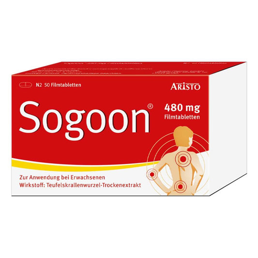 Das Produktfoto zeigt Sogoon 480 Mg Filmtabletten (50 stk) PZN 00017845