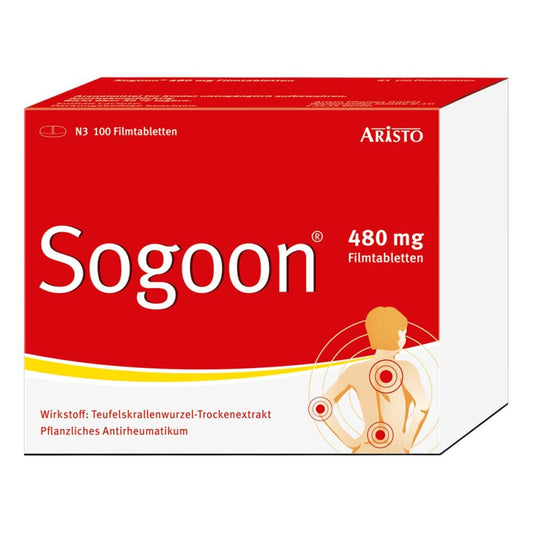 Das Produktfoto zeigt Sogoon 480 Mg Filmtabletten (100 stk) PZN 00017851