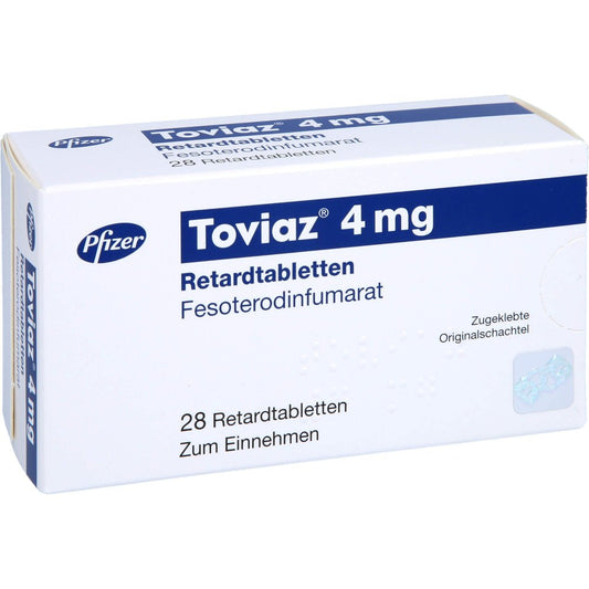 Das Produktfoto zeigt Toviaz 4 Mg Retardtabletten (28 stk) PZN 00020511