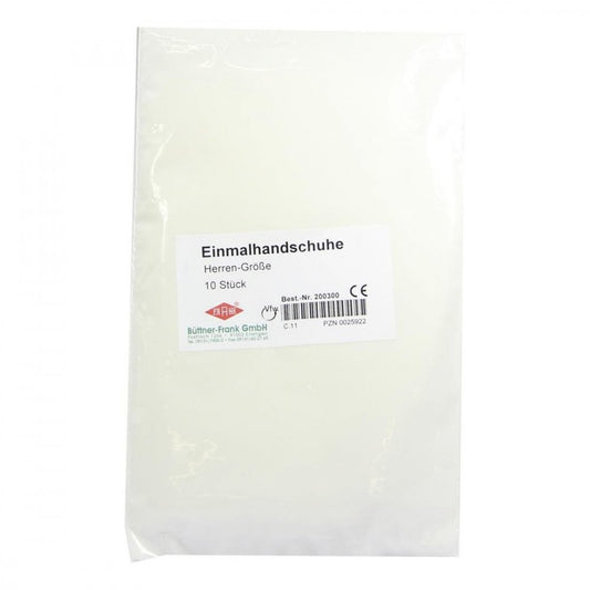 Das Produktfoto zeigt Handschuhe Einmal Unters.Herren (10 stk) PZN 00025922