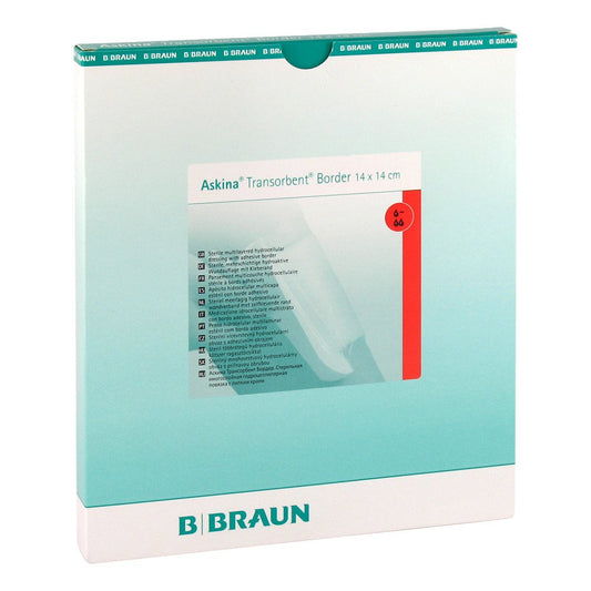Das Produktfoto zeigt Askina Transorbent Border 14x14 Cm (5 stk) PZN 00045824