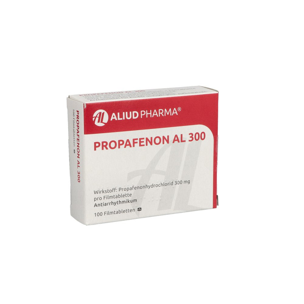 Das Produktfoto zeigt Propafenon Al 300 Filmtabletten (100 stk) PZN 00055768