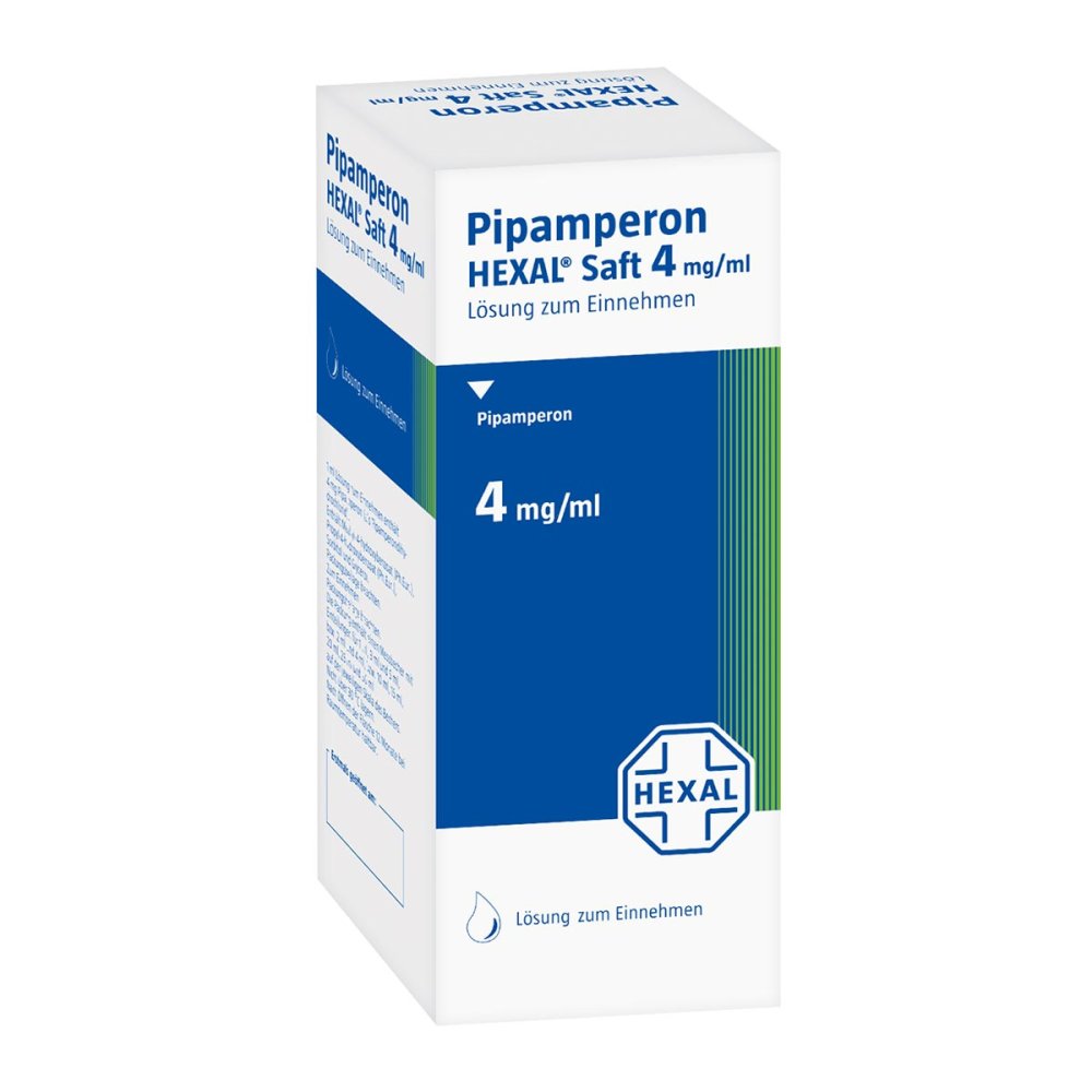Das Produktfoto zeigt Pipamperon Hexal Saft 4 Mg/Ml (200 ml) PZN 00066111