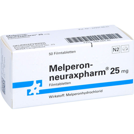Das Produktfoto zeigt Melperon-Neuraxpharm 25 Mg Filmtabletten (50 stk) PZN 00068446