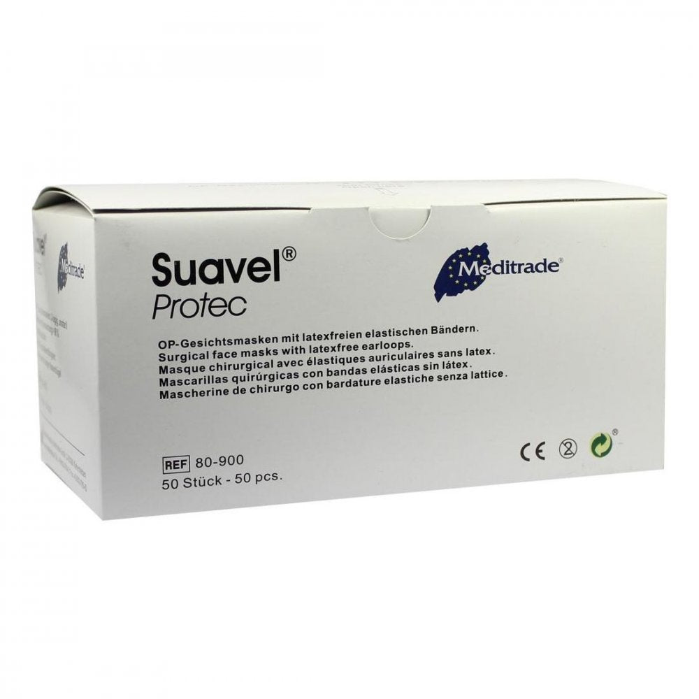 Das Produktfoto zeigt Protec Op-/Dentalmaske (50 stk) PZN 00068771