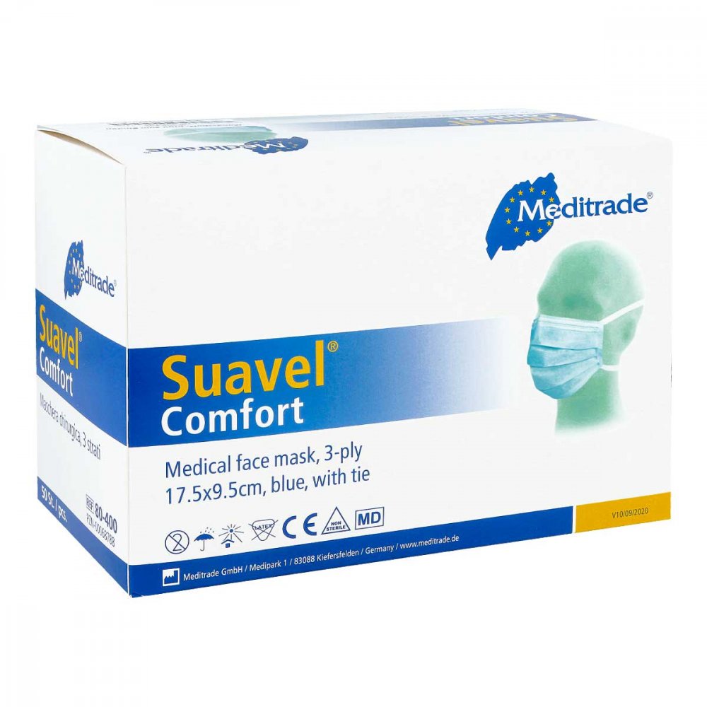 Das Produktfoto zeigt Comfort Op-Gesichtsmasken (50 stk) PZN 00068788