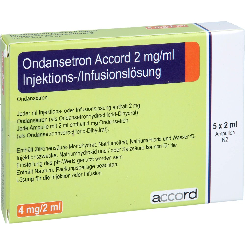 Ondansetron Accord 2 Mg/Ml 4mg Inj.-/Inf.-Lsg.Amp. (5 stk)