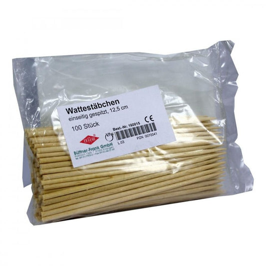 Das Produktfoto zeigt Watteträger 12,5 Cm Eins.Spitz (100 stk) PZN 00070041