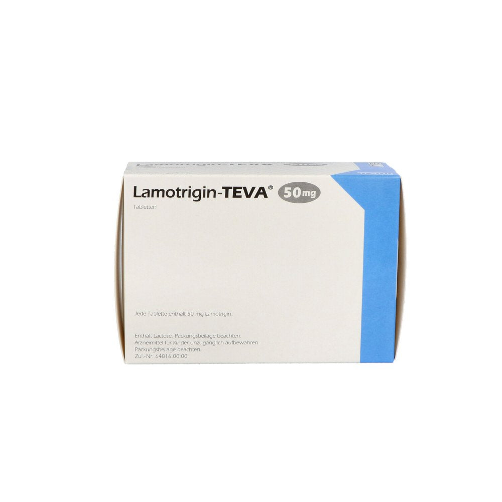 Das Produktfoto zeigt Lamotrigin Teva 50mg Tabletten (200 stk) PZN 00081004