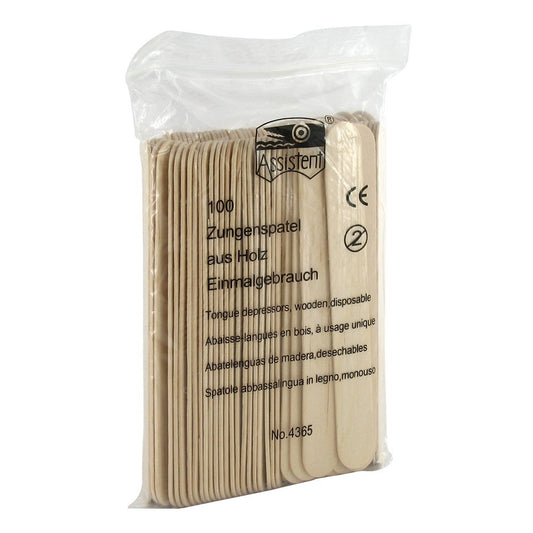 Das Produktfoto zeigt Zungenspatel Aus Holz (100 stk) PZN 00085315