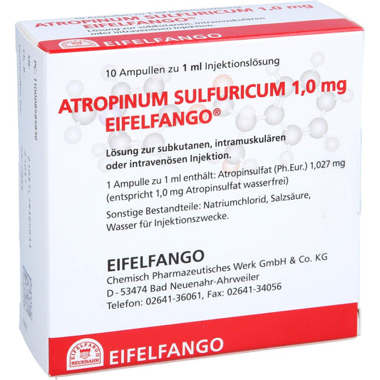 Atropinum Sulfuricum 1,0 Mg Injektionslösung (10X1 ml)