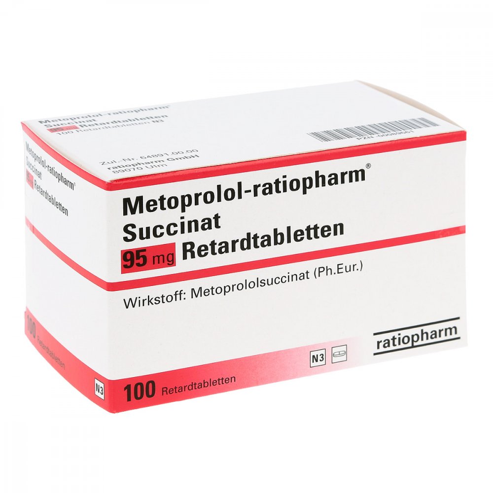 Metoprolol-Ratiopharm Succinat 95 Mg Retardtabl. (100 stk)