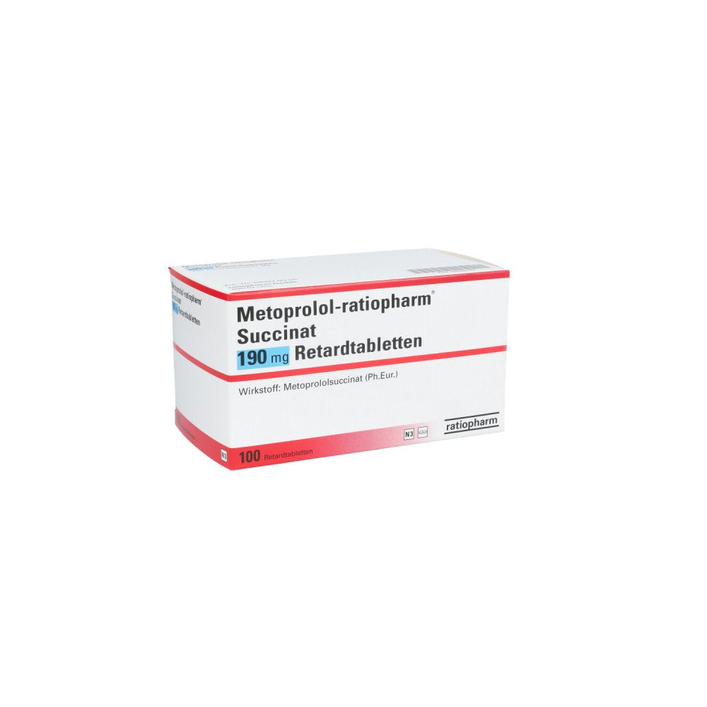 Metoprolol-Ratiopharm Succinat 190 Mg Retardtabl. (100 stk)