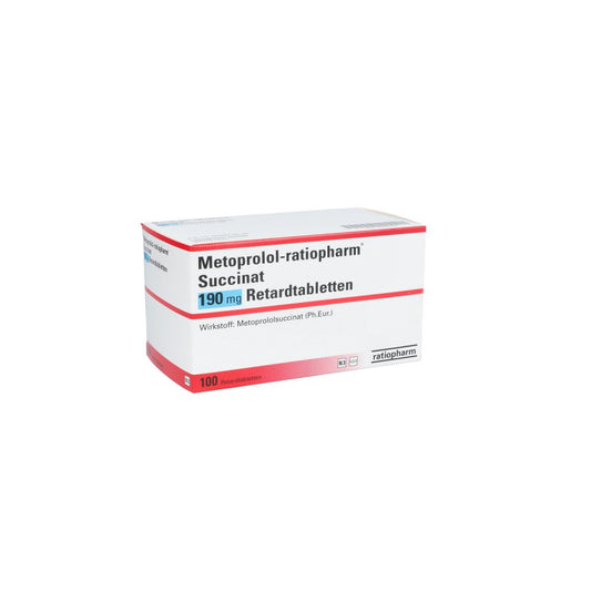 Metoprolol-Ratiopharm Succinat 190 Mg Retardtabl. (100 stk)
