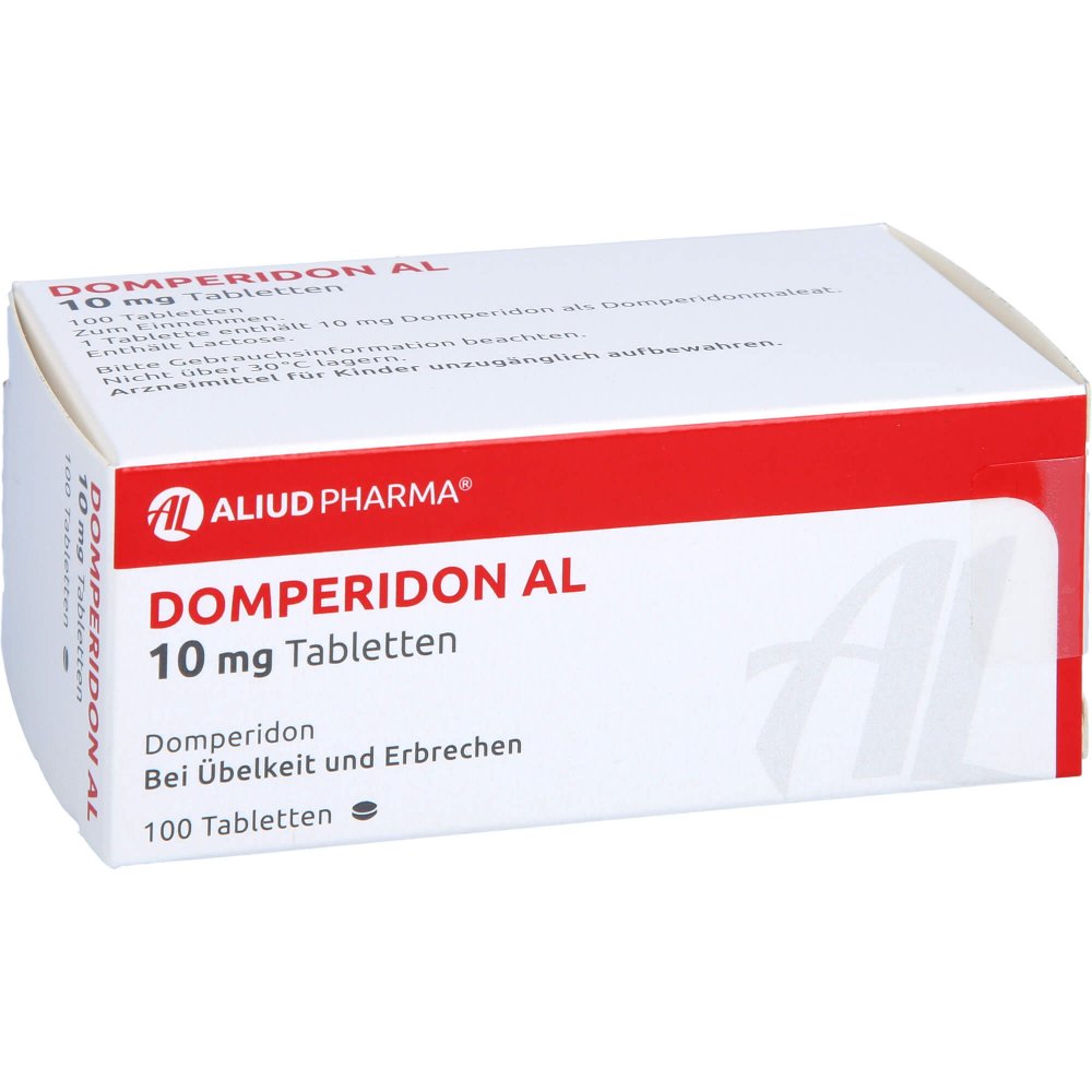 Das Produktfoto zeigt Domperidon Al 10 Mg Tabletten (100 stk) PZN 00106046