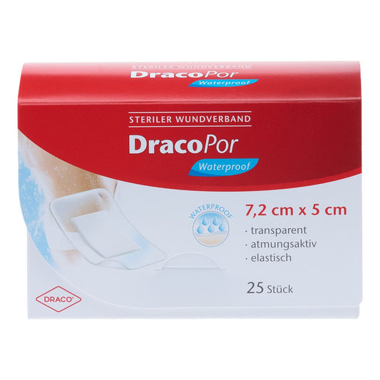 Dracopor Waterproof Wundverband 5x7,2 Cm Steril (25 stk)