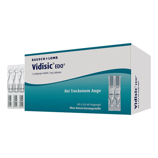 Das Produktfoto zeigt Vidisic Edo Augengel (60X0.6 ml) PZN 00117021