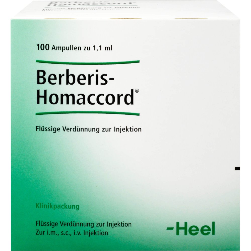 Das Produktfoto zeigt Berberis Homaccord Ampullen (100 stk) PZN 00117765