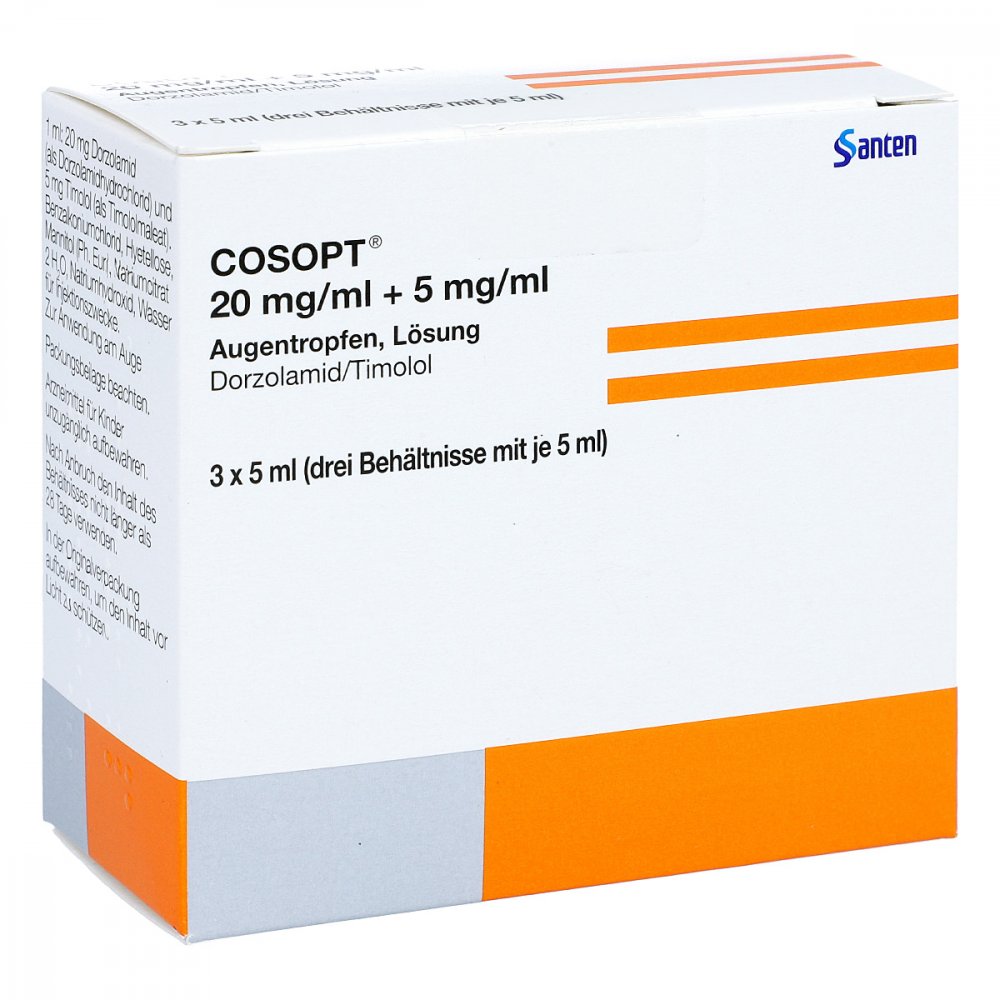 Cosopt 20 Mg/Ml + 5 Mg/Ml Augentropfen (3X5 ml)