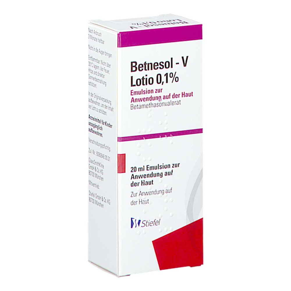 Das Produktfoto zeigt Betnesol-V Lotio 0,1% (20 ml) PZN 00120922