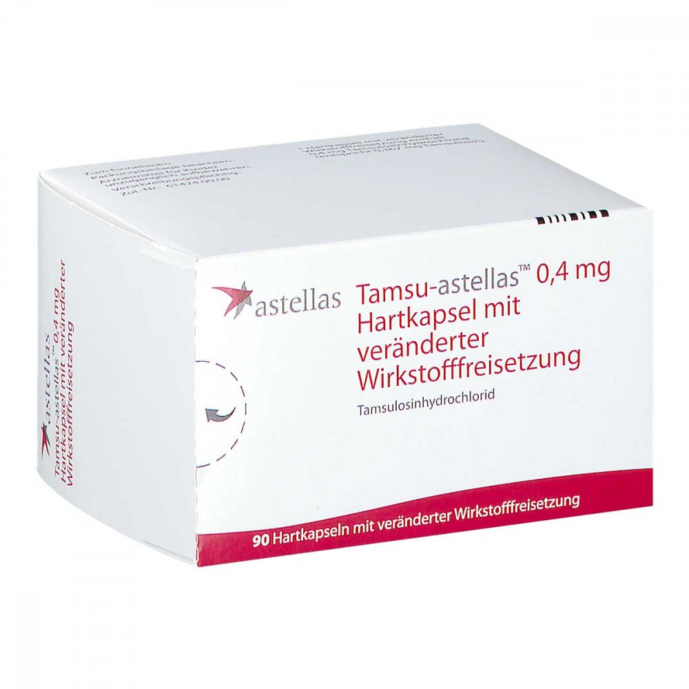 Das Produktfoto zeigt Tamsu Astellas 0,4 Mg Hartk.M.Veränd.Wst.-Frs. (90 stk) PZN 00121838