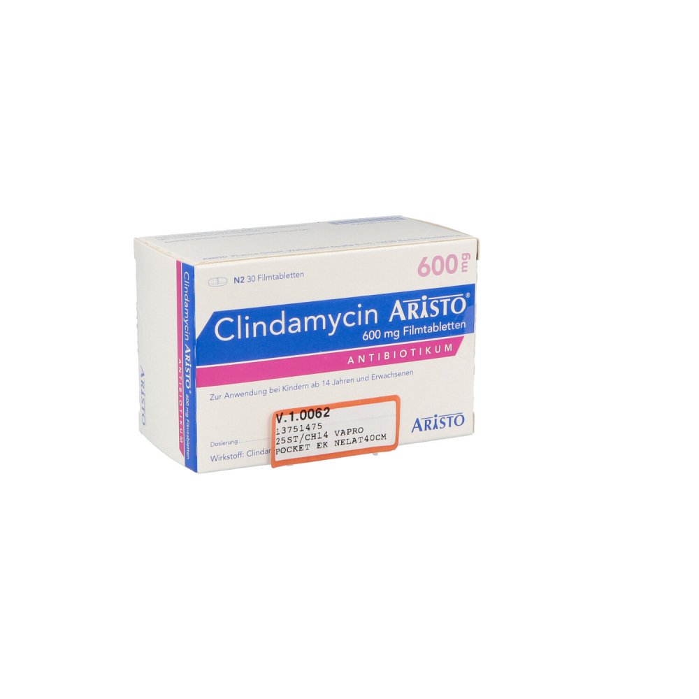 Clindamycin Aristo 600 Mg Filmtabletten (30 stk)