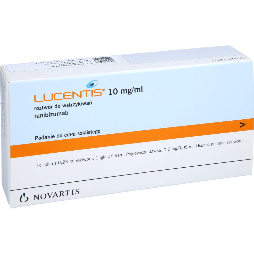 Das Produktfoto zeigt Lucentis 10 Mg/Ml Injekt.-Lsg.2,3mg Durchstechfl. (1 stk) PZN 00149239