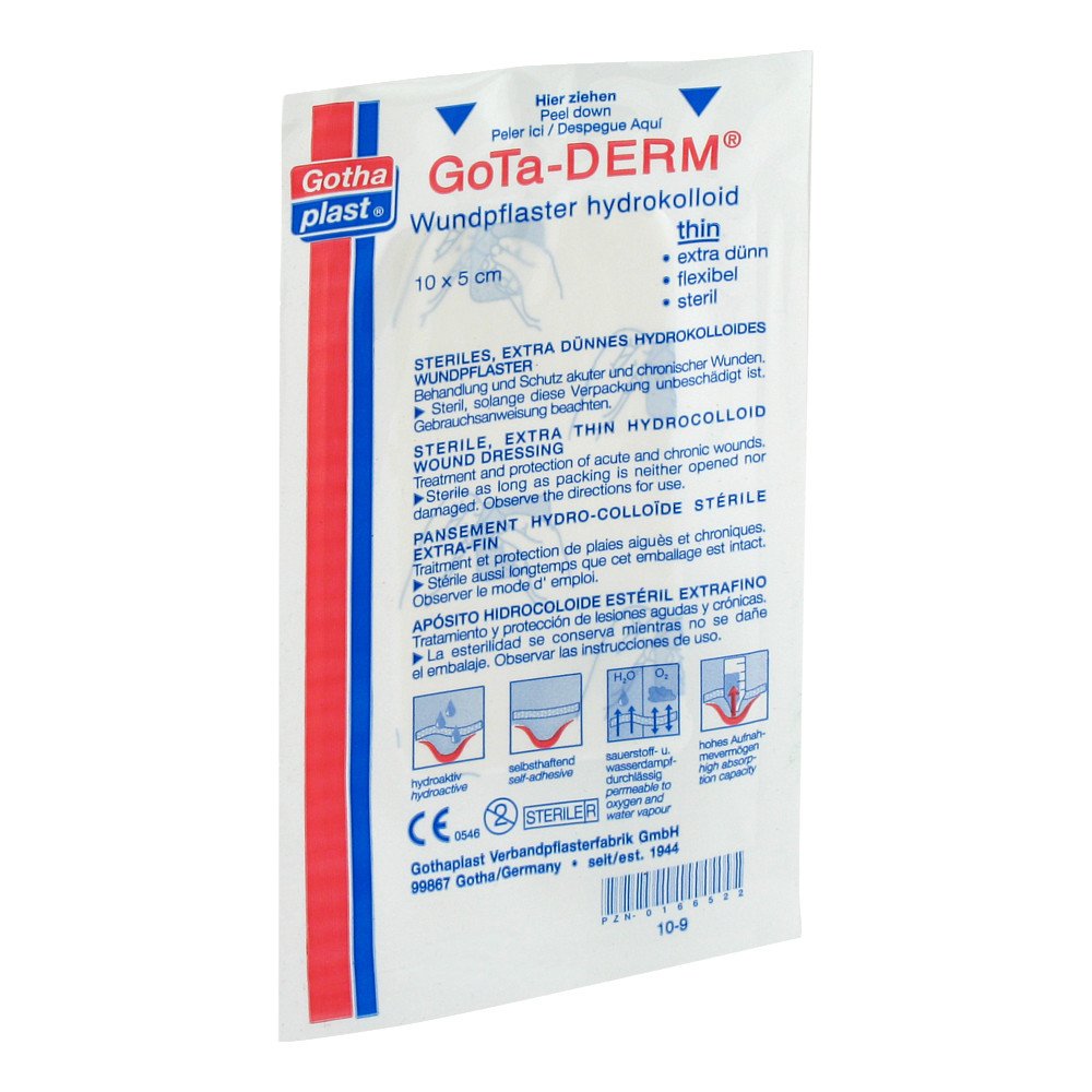 Gota-Derm Thin Hydrokoll.Wundpfl.Steril 5x10 Cm (1 stk)
