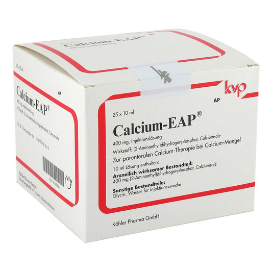 Das Produktfoto zeigt Calcium Eap Ampullen (25X10 ml) PZN 00167800