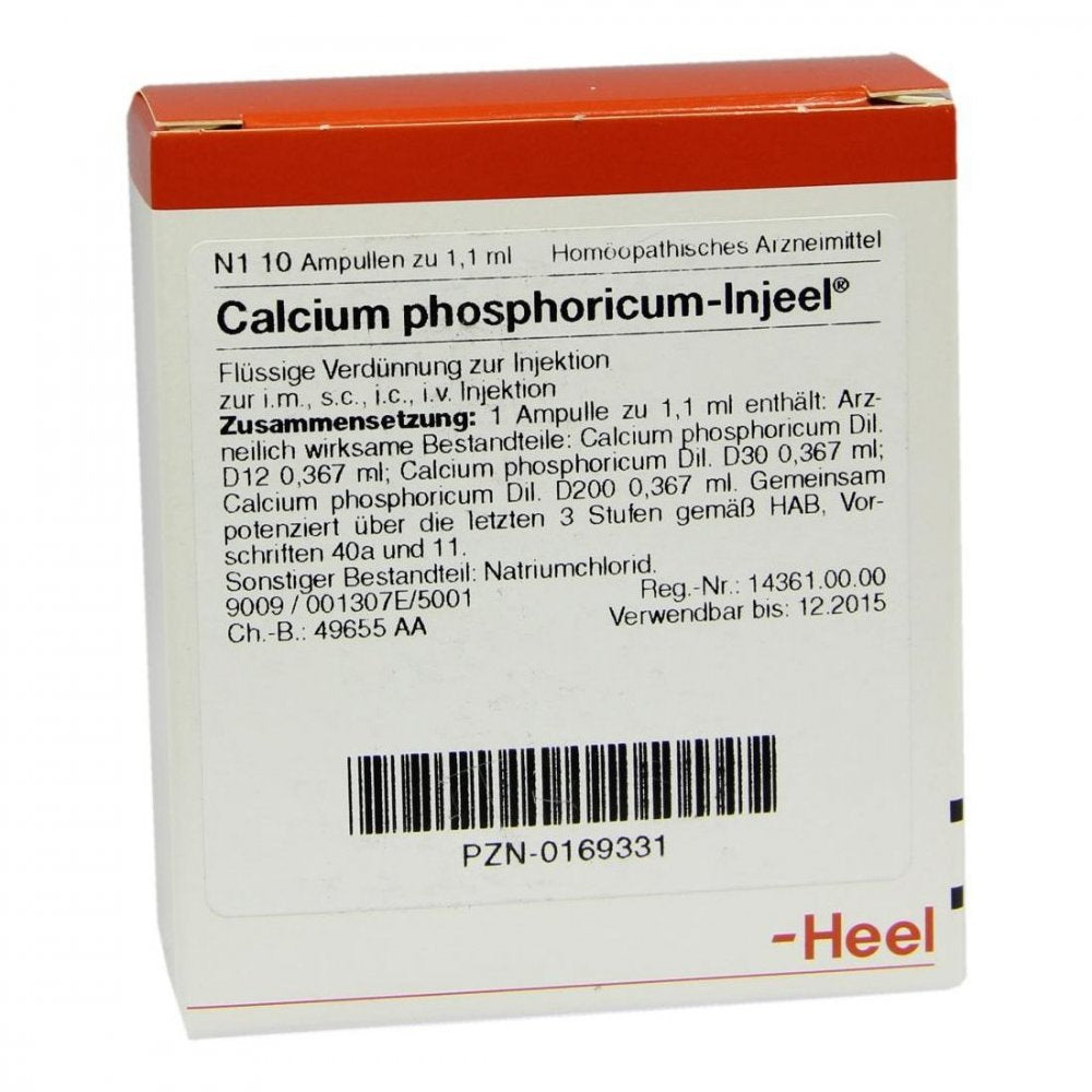 Das Produktfoto zeigt Calcium Phosphoricum Injeel Ampullen (10 stk) PZN 00169331