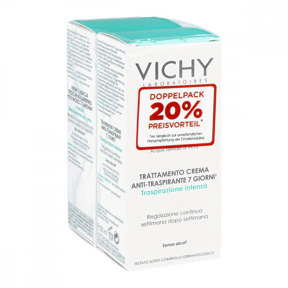 Das Produktfoto zeigt Vichy Deo Creme Regulierend Doppelpack (2X30 ml) PZN 00169673