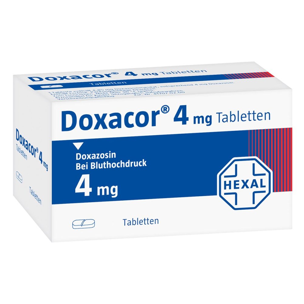 Das Produktfoto zeigt Doxacor 4 Mg Tabletten (100 stk) PZN 00173551