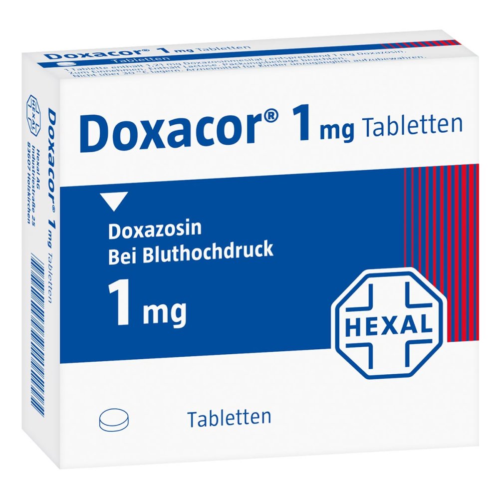 Das Produktfoto zeigt Doxacor 1 Mg Tabletten (100 stk) PZN 00174208