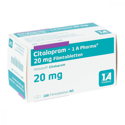 Citalopram-1a Pharma 20 Mg Filmtabletten (100 stk)