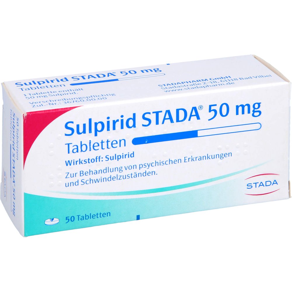 Das Produktfoto zeigt Sulpirid Stada 50 Mg Tabletten (50 stk) PZN 00180611