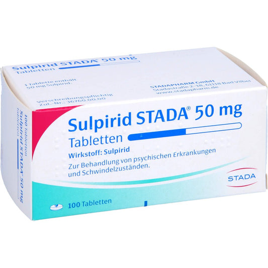 Das Produktfoto zeigt Sulpirid Stada 50 Mg Tabletten (100 stk) PZN 00180628