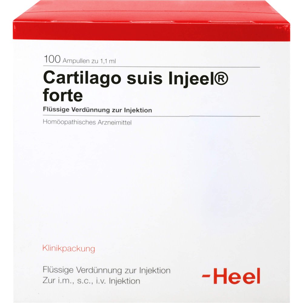 Das Produktfoto zeigt Cartilago Suis Injeel Forte Ampullen (100 stk) PZN 00181243