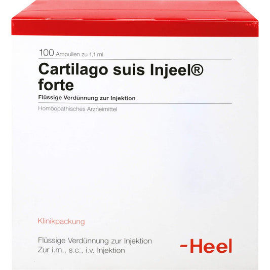 Das Produktfoto zeigt Cartilago Suis Injeel Forte Ampullen (100 stk) PZN 00181243