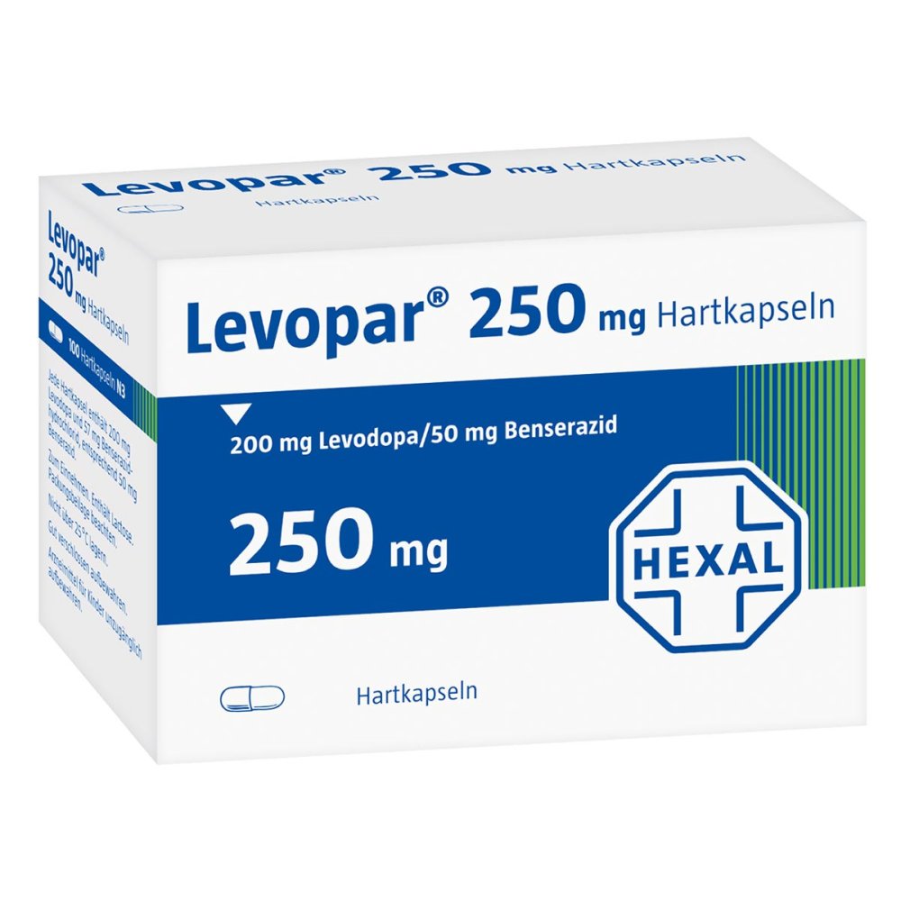 Das Produktfoto zeigt Levopar 250 Mg Hartkapseln (100 stk) PZN 00189664